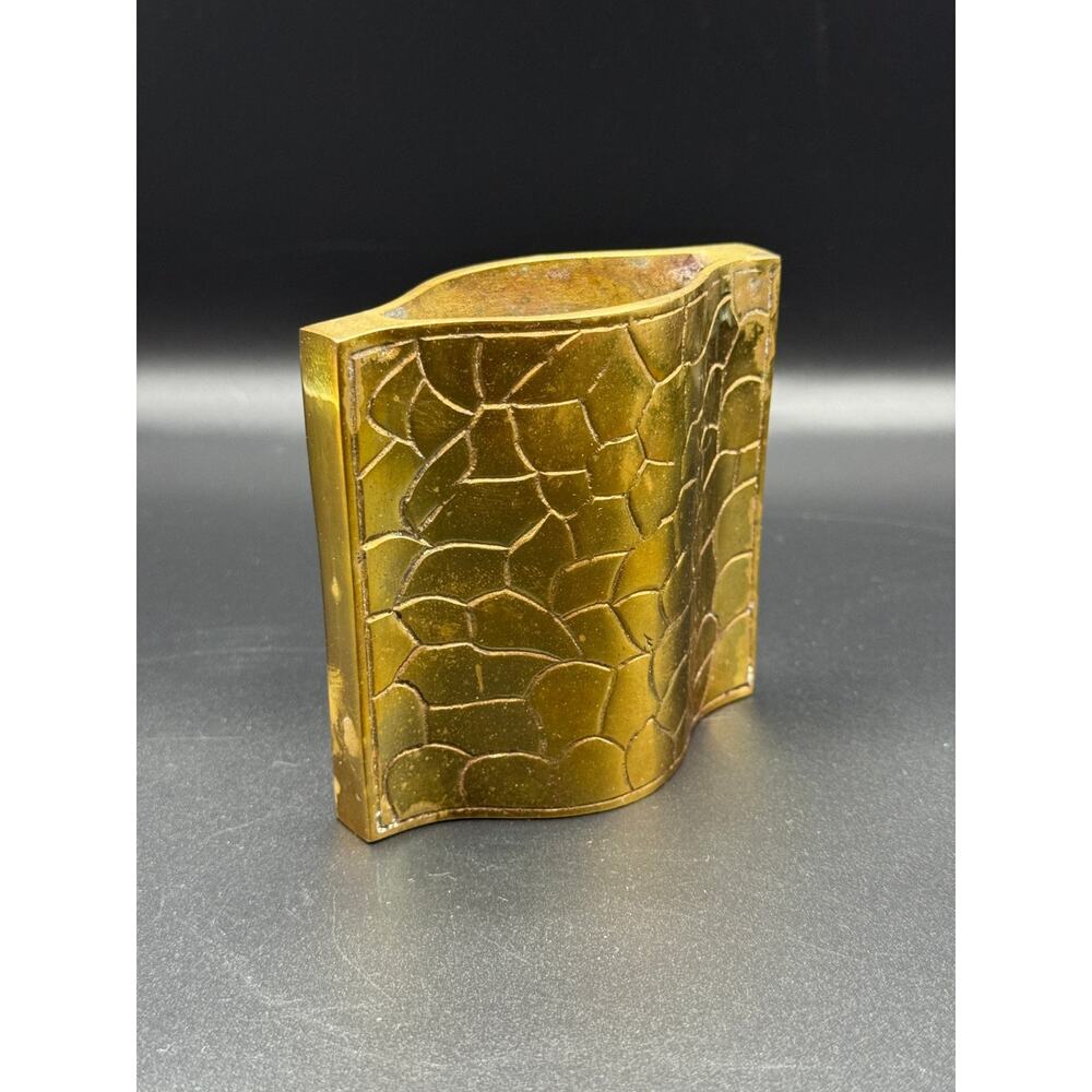 Giraffe Print Brass Bud Vase